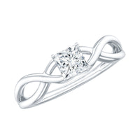 Certified Lab Princess Cut Diamond Infinity Promise Ring