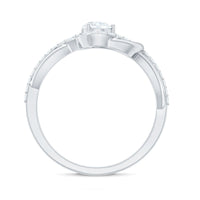 Certified 6MM Lab Grown Diamond Love Knot Engagement Ring