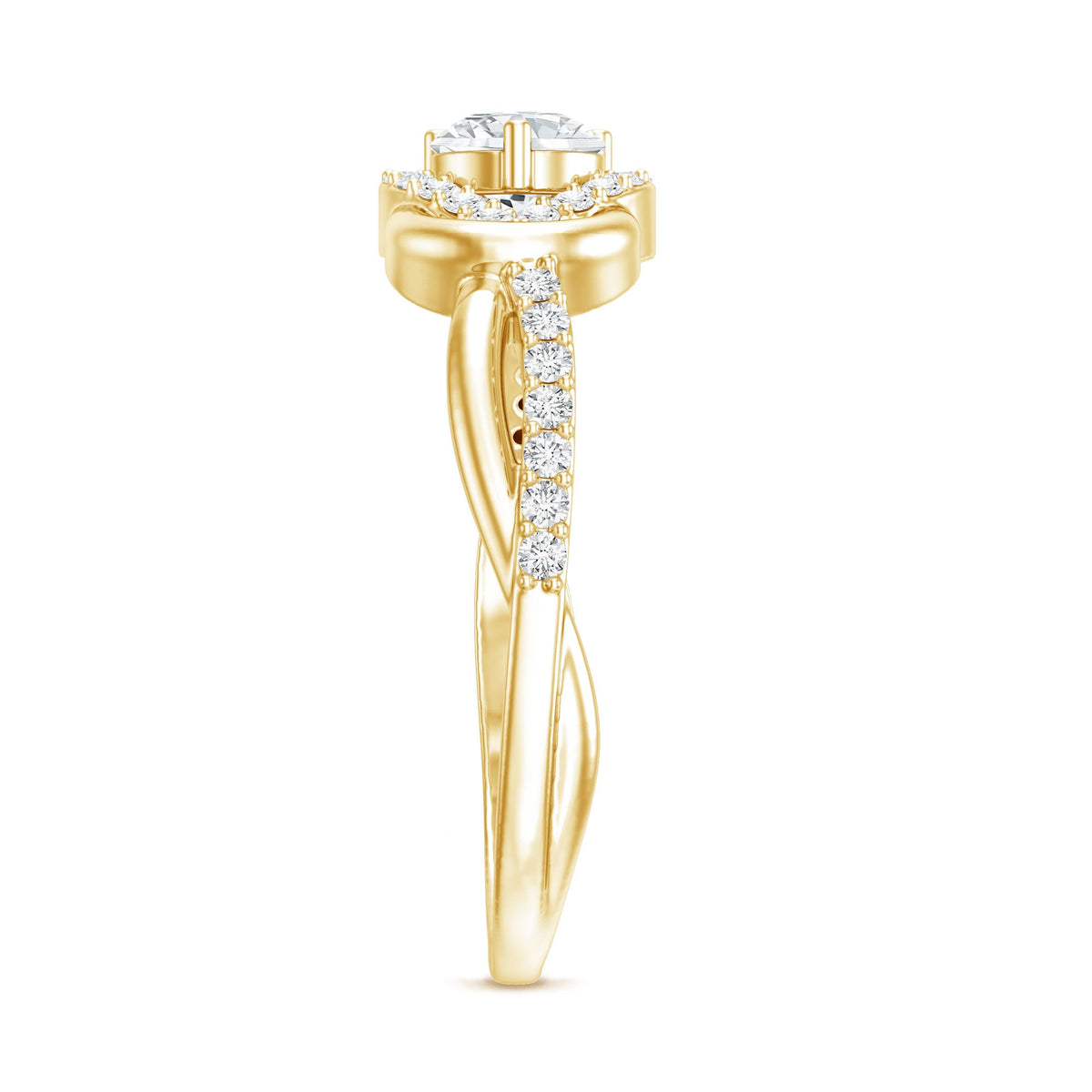 Certified 6MM Lab Grown Diamond Love Knot Engagement Ring