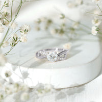 Certified 0.9 Carat Lab Grown Diamond Infinity Engagement Ring