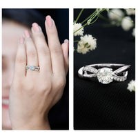 Certified 0.9 Carat Lab Grown Diamond Infinity Engagement Ring