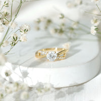 Certified 0.9 Carat Lab Grown Diamond Infinity Engagement Ring