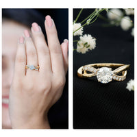 Certified 0.9 Carat Lab Grown Diamond Infinity Engagement Ring