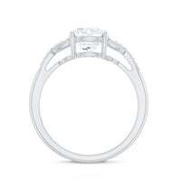 Certified 8 MM Round Lab Grown Diamond Unique Engagement Ring