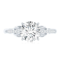 Certified 8 MM Round Lab Grown Diamond Unique Engagement Ring