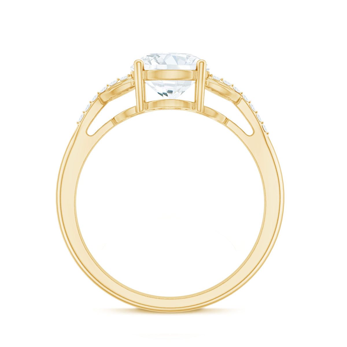 Certified 8 MM Round Lab Grown Diamond Unique Engagement Ring