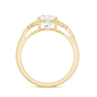 Certified 8 MM Round Lab Grown Diamond Unique Engagement Ring