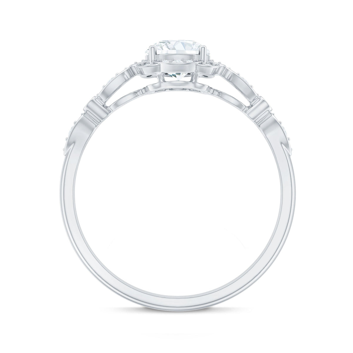 Certified 6MM Lab Grown Diamond Nature Engagement Ring