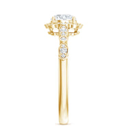 Certified 6MM Lab Grown Diamond Nature Engagement Ring