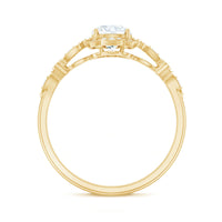 Certified 6MM Lab Grown Diamond Nature Engagement Ring