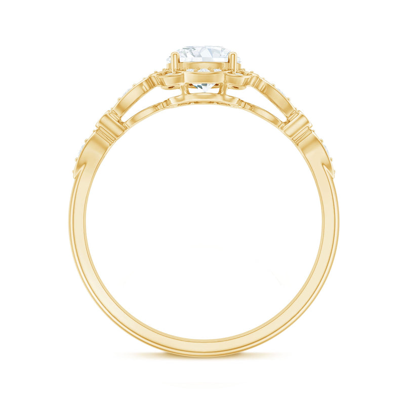 Lab grown diamond engagement ring with a 6mm certified diamond, featuring a classic design from Rosec Jewels.
