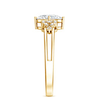 Certified 6X8MM Oval Lab Grown Diamond Designer Engagement Ring