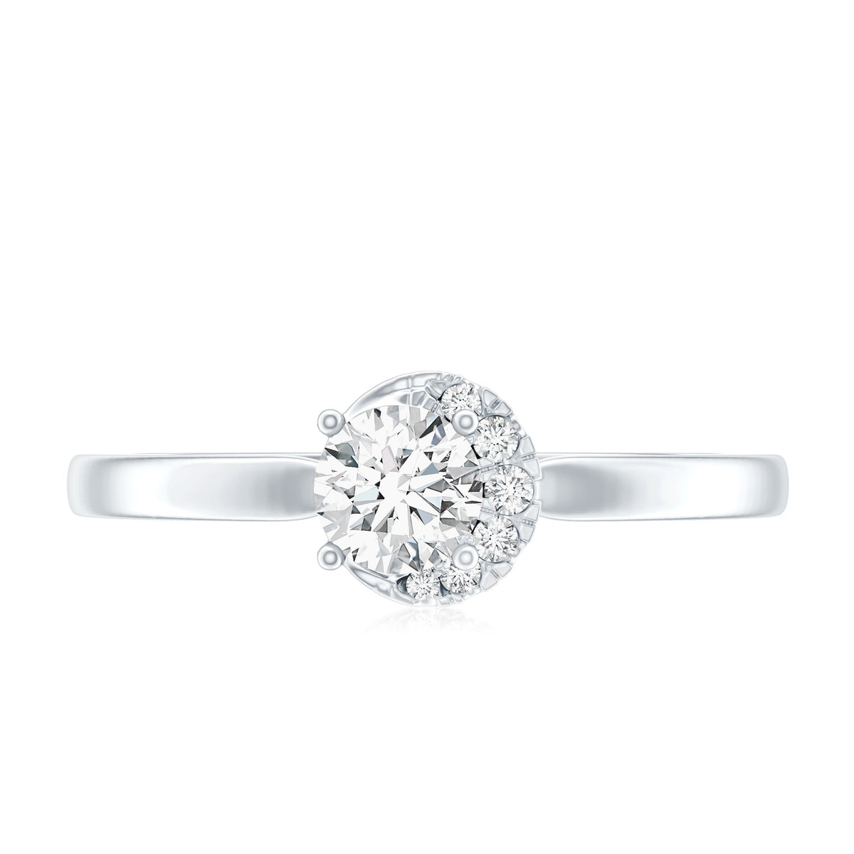 5 MM Certified Lab Grown Diamond Solitaire Promise Ring