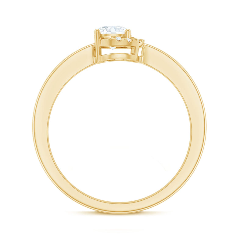 Lab-grown diamond solitaire promise ring with 5mm round diamond in a sleek Rosec Jewels ring setting.