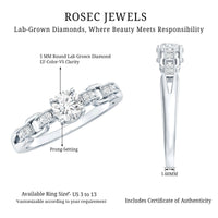 Certified 5 MM Lab Grown Diamond Promise Ring For Her