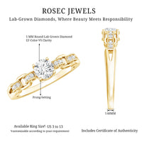 Certified 5 MM Lab Grown Diamond Promise Ring For Her