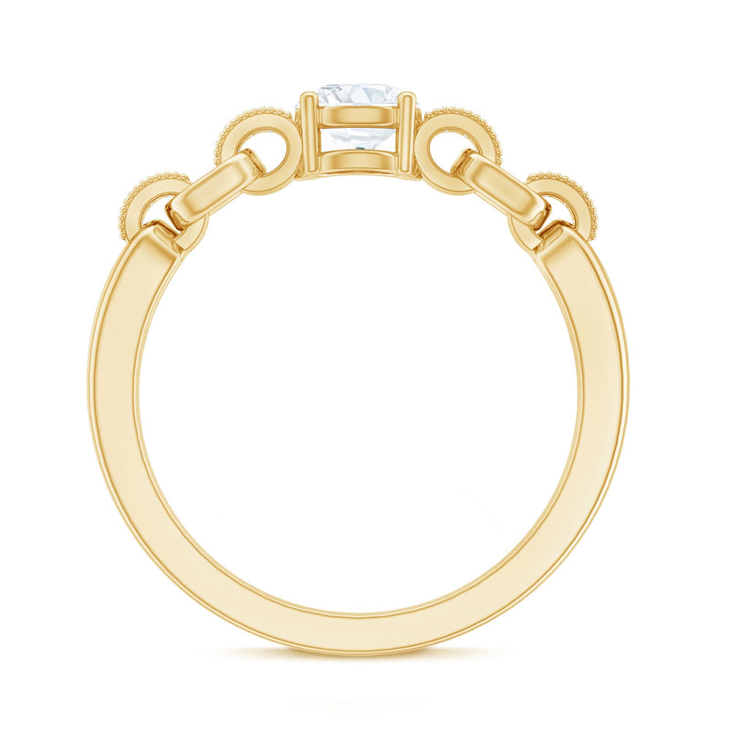 Rosec Jewels lab-grown diamond promise ring for her, featuring a 5mm certified lab-grown diamond in a sleek ring setting.
