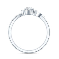 Certified 5 MM Lab Grown Diamond Floral Engagement Ring