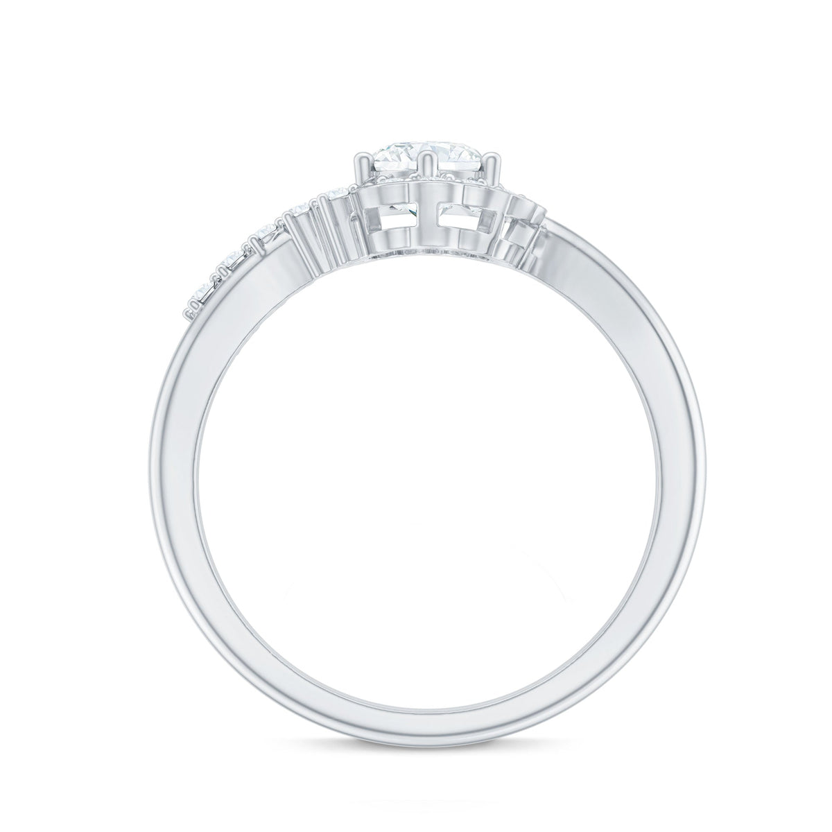 Certified 5 MM Lab Grown Diamond Nature Inspired Engagement Ring