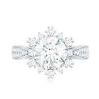 Certified 2 Carat Lab Grown Diamond Non Traditional Engagement Ring