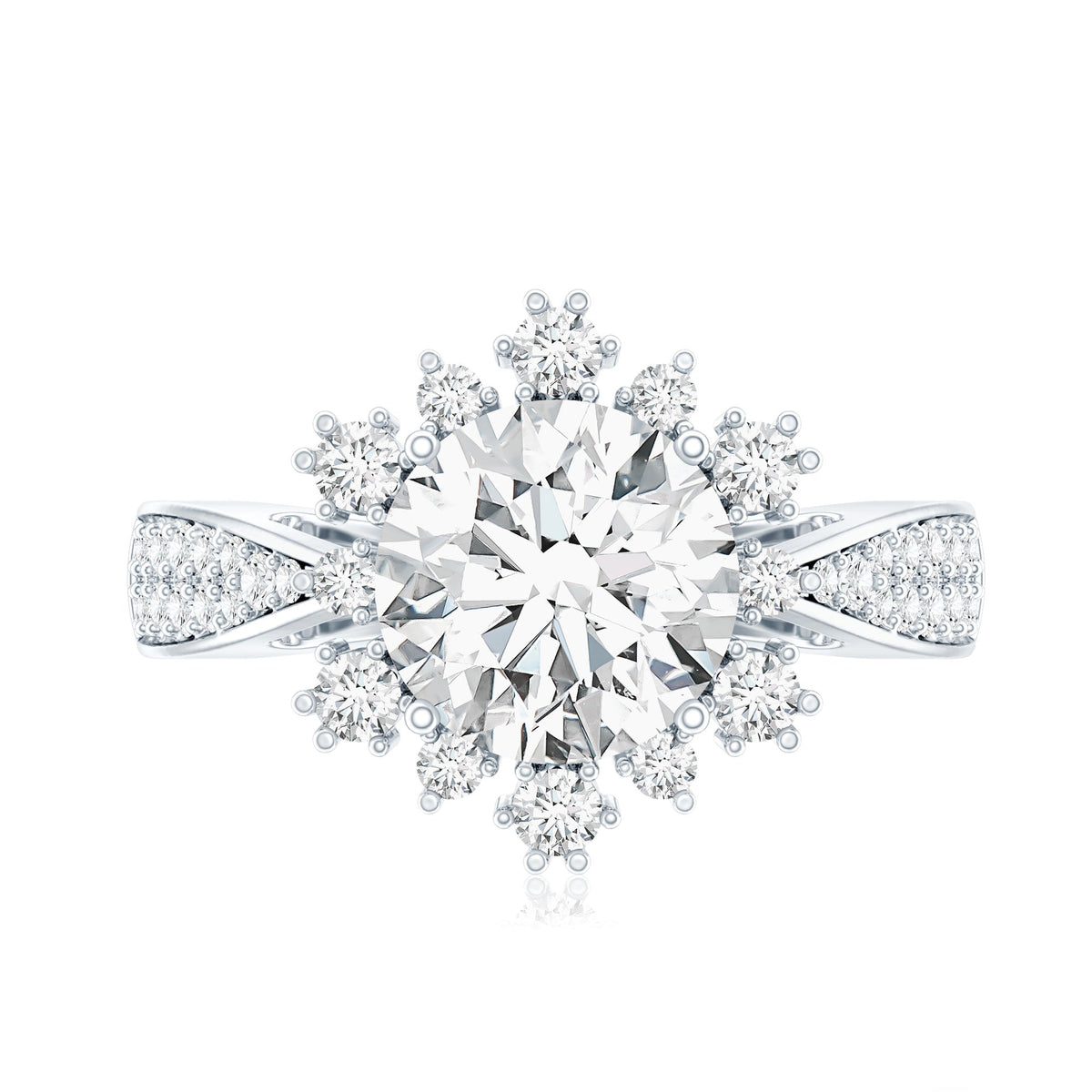 Certified 2 Carat Lab Grown Diamond Non Traditional Engagement Ring