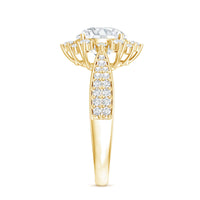 Certified 2 Carat Lab Grown Diamond Non Traditional Engagement Ring