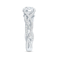 Lab Grown Diamond 8MM Round Engagement Ring With Infinity Twist