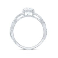 Lab Grown Diamond 8MM Round Engagement Ring With Infinity Twist