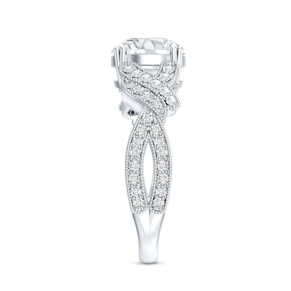 8 MM Solitaire Lab Grown Diamond Non Traditional Engagement Ring