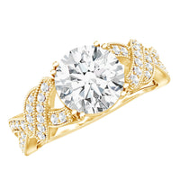 8 MM Solitaire Lab Grown Diamond Non Traditional Engagement Ring