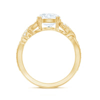 8 MM Solitaire Lab Grown Diamond Non Traditional Engagement Ring