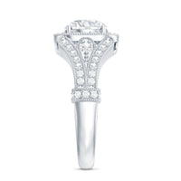 Certified 7 MM Lab Grown Diamond Vintage Style Engagement Ring
