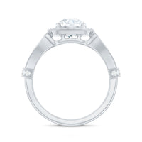 Certified 7 MM Lab Grown Diamond Vintage Style Engagement Ring