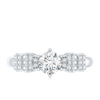 Certified Lab Grown Diamond Bow Engagement Ring