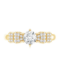 Certified Lab Grown Diamond Bow Engagement Ring