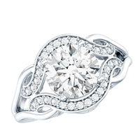 2 Carat Lab Grown Diamond Art Deco Engagement Ring