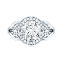 2 Carat Lab Grown Diamond Art Deco Engagement Ring
