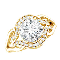 2 Carat Lab Grown Diamond Art Deco Engagement Ring