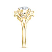 2 Carat Lab Grown Diamond Art Deco Engagement Ring