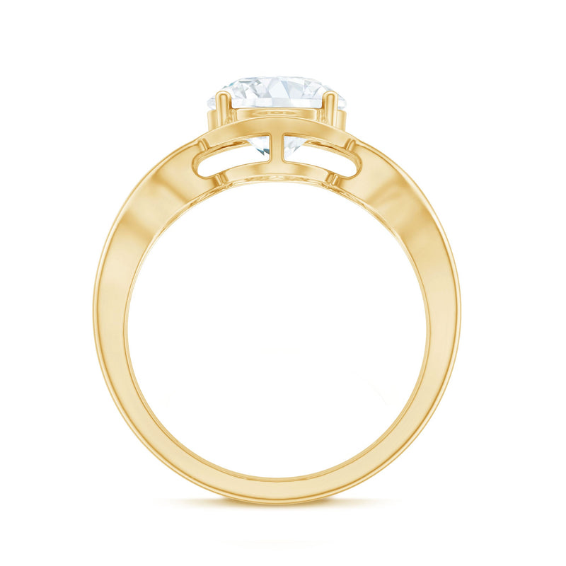 Lab grown diamond Art Deco engagement ring with intricate detailing and 2 carats, featuring a Rosec Jewels design.