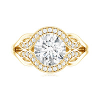 2 Carat Lab Grown Diamond Art Deco Engagement Ring
