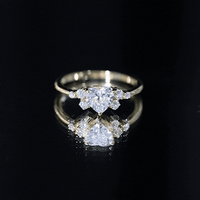 0.75 Carat Lab Grown Diamond Heart Shaped Engagement Ring