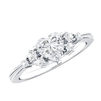 0.75 Carat Lab Grown Diamond Heart Shaped Engagement Ring