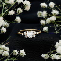 0.75 Carat Lab Grown Diamond Heart Shaped Engagement Ring