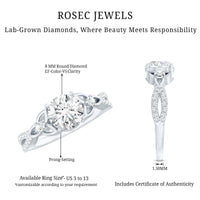 2 Carat Lab Grown Diamond Twisted Vine Engagement Ring