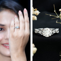 2 Carat Lab Grown Diamond Twisted Vine Engagement Ring