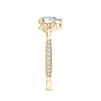 Lab Grown Diamond Teardrop Split Shank Engagement Ring