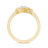 1 Carat Lab Grown Diamond Designer Halo Engagement Ring