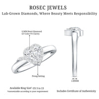 Certified Heart Shape Lab Grown Diamond Engagement Ring