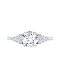 8 MM Lab Grown Diamond Retro Engagement Ring